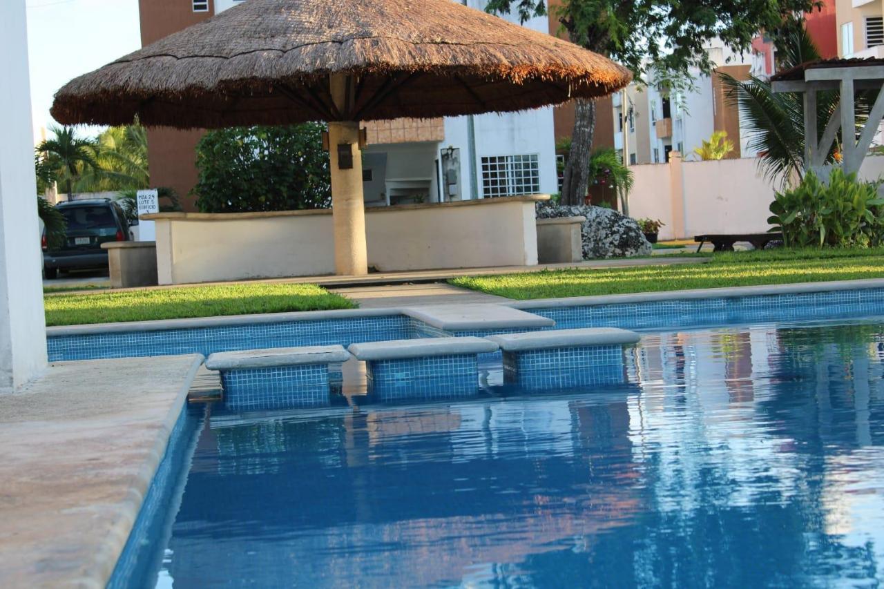 Relajante Y Acogedor Apartamento Con Alberca En Cancún Exterior foto